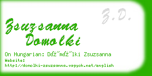 zsuzsanna domolki business card